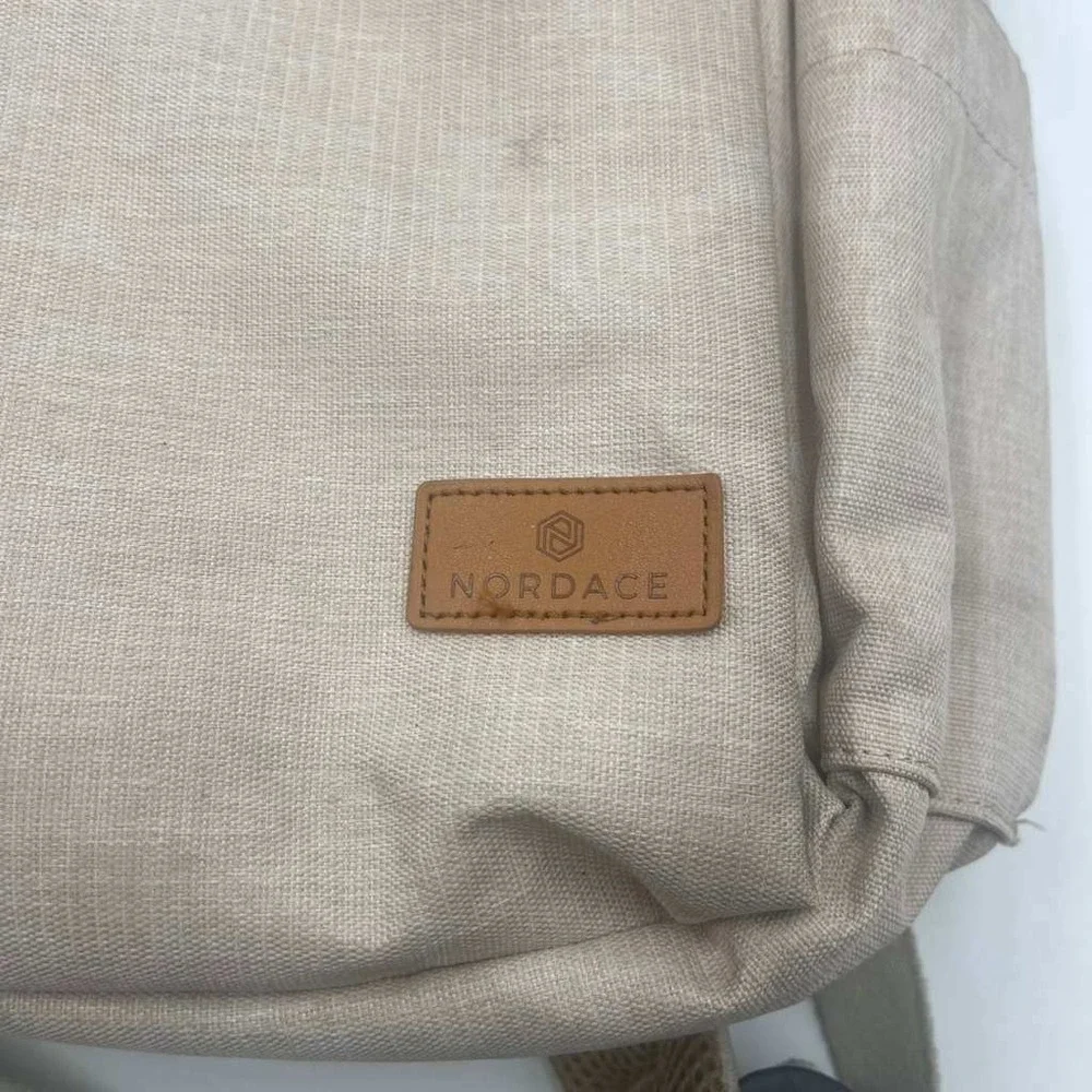 Nordace Siena‎ Smart Backpack Beige Minimalist Travel Laptop Bag Commuter Mens